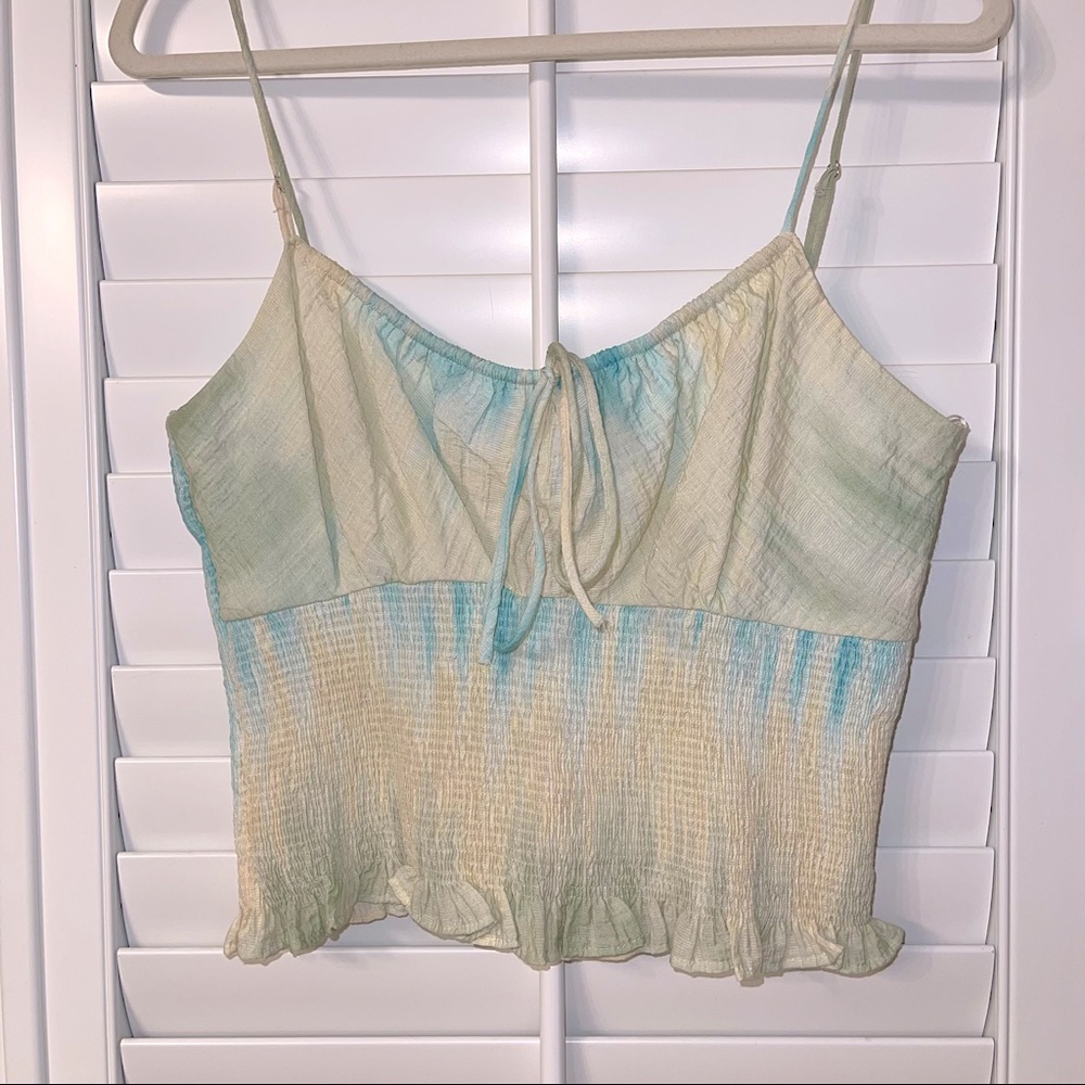 Zara green/blue crop top